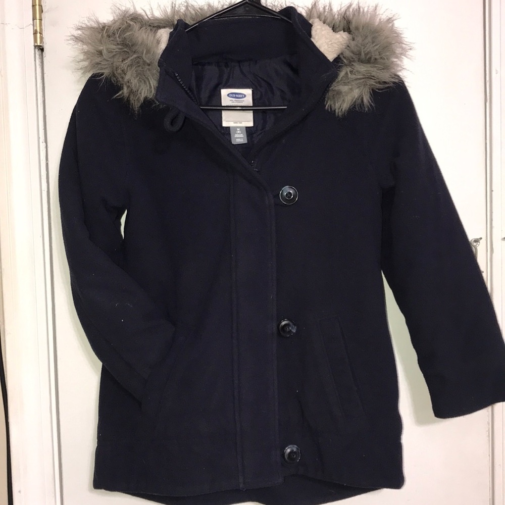 ❗️SOLD❗️Navy Blue Youth Small Fur Coat